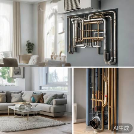 装饰管槽，隐藏管道，空间整洁。