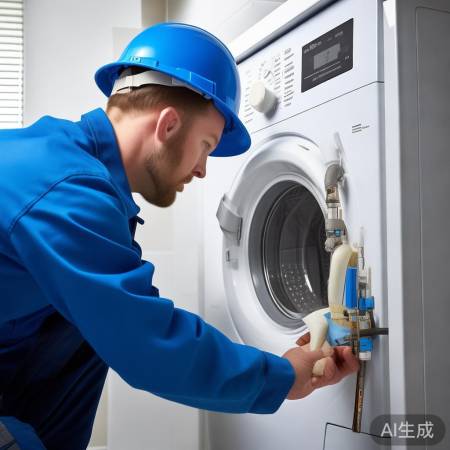 连接水管，涂抹生料带