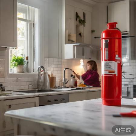 厨房安全：杂物少，通风好，备消