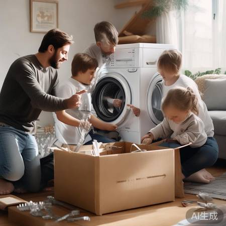 洗衣机安装简单如搭积木