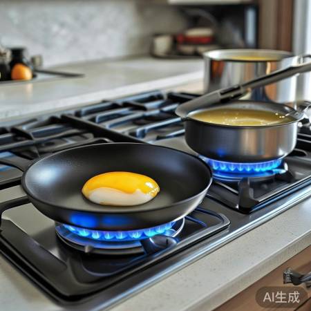 燃气灶柜双灶猛火，烹饪轻松方便