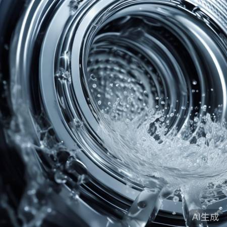 洗衣机脱水高速旋转甩水