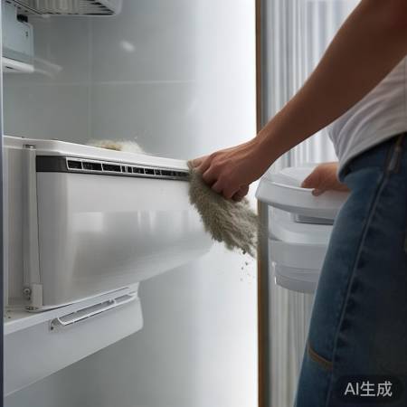 冰箱立式，定期清尘。