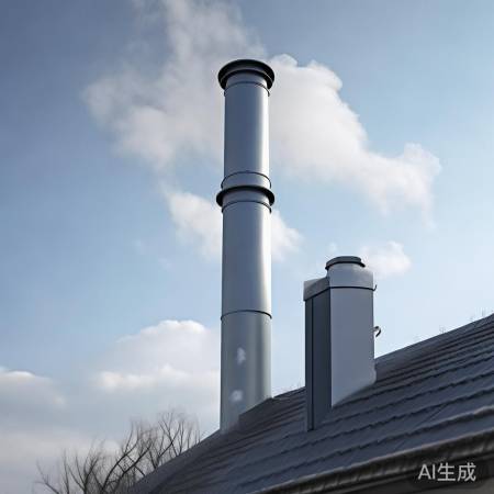 室外烟囱，高过屋顶