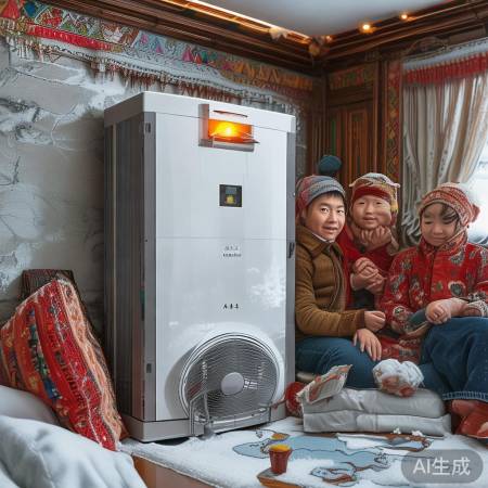 喀什冬天，空气能热水器，温暖生