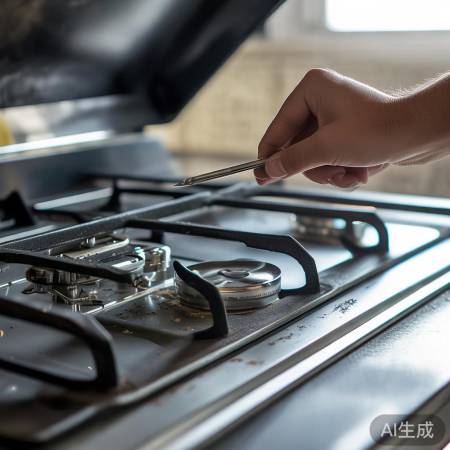 燃气灶清洁检查