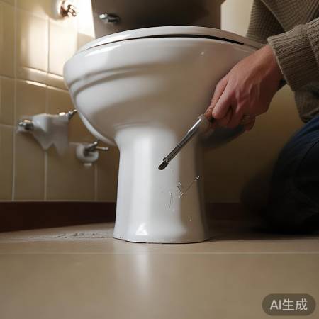 马桶底座螺丝松动，简单修复