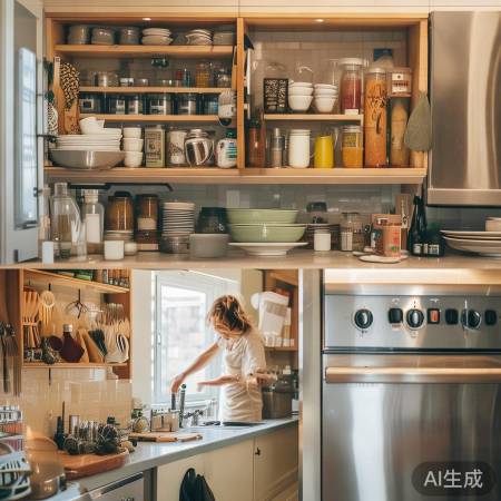 “厨房整洁,心情愉快”