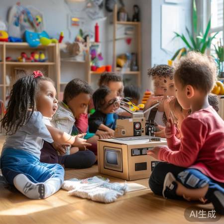 娃娃家纸盒：教育玩具两用