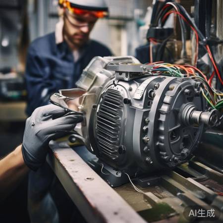 安装新电机，注意正负极