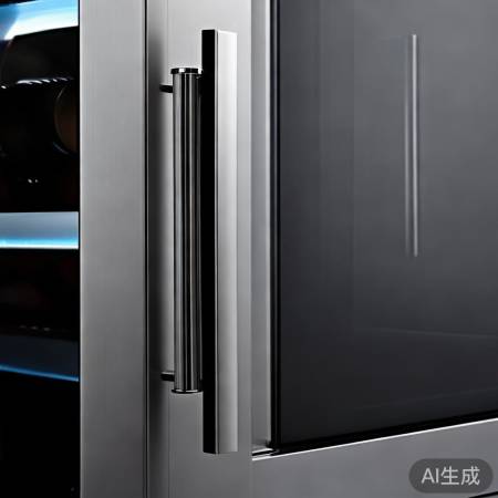 玻璃红酒柜：密封把手，人性化设