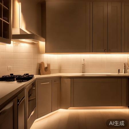 厨房灯光设计，温馨明亮