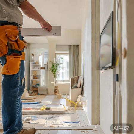 装修规划，电视线路整洁美观