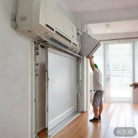 石膏板墙装空调，注意细节。