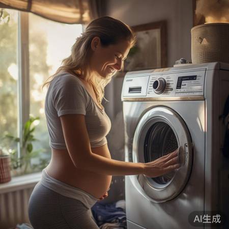 孕妇轻松修洗衣机
