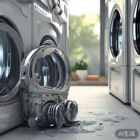 洗衣机漏水，排水泵故障