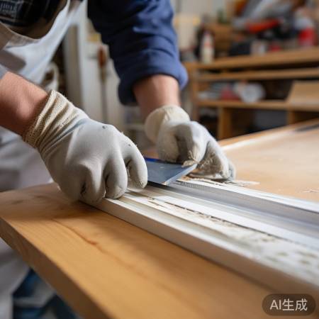 “涂胶条，压平整”