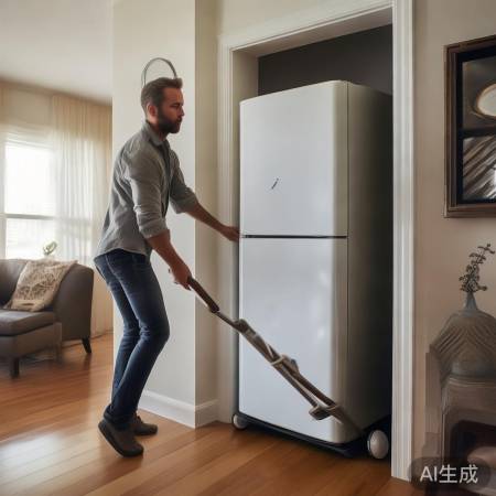 小心移冰箱，勿碰墙家具